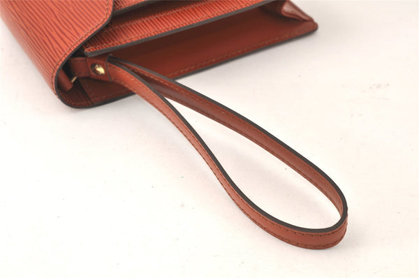 Auth Louis Vuitton Epi Pochette Sellier Dragonne Clutch Bag M52613 Brown 4409K