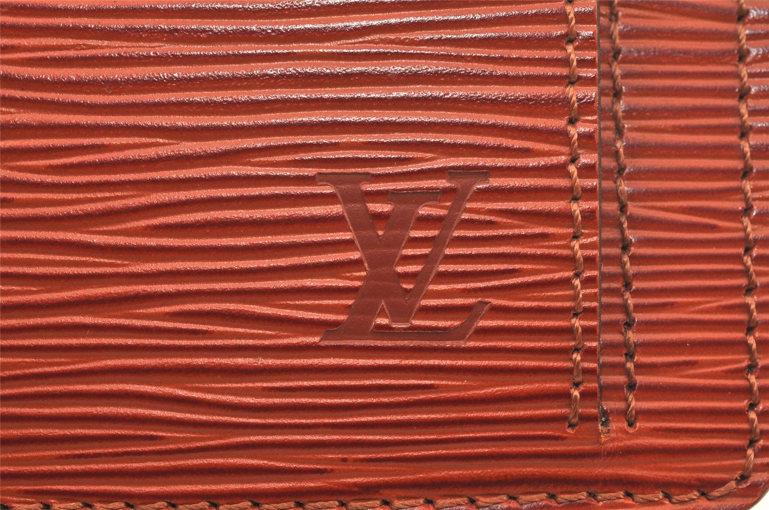 Auth Louis Vuitton Epi Pochette Sellier Dragonne Clutch Bag M52613 Brown 4409K