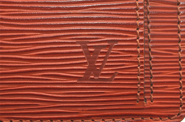 Auth Louis Vuitton Epi Pochette Sellier Dragonne Clutch Bag M52613 Brown 4409K