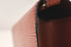 Auth Louis Vuitton Epi Pochette Sellier Dragonne Clutch Bag M52613 Brown 4409K