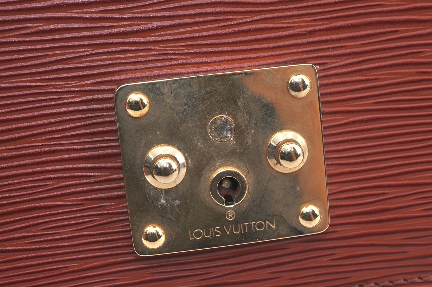 Auth Louis Vuitton Epi Pochette Sellier Dragonne Clutch Bag M52613 Brown 4409K