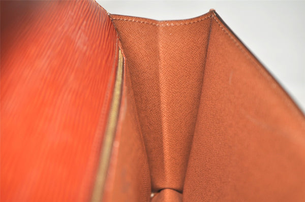 Auth Louis Vuitton Epi Pochette Sellier Dragonne Clutch Bag M52613 Brown 4409K