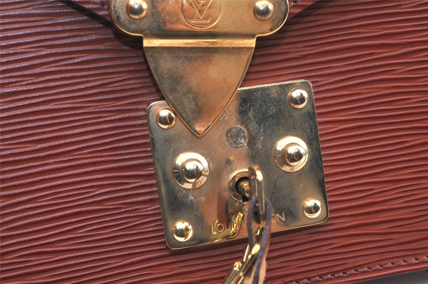 Auth Louis Vuitton Epi Pochette Sellier Dragonne Clutch Bag M52613 Brown 4409K