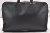 Authentic PRADA SaffianoTravel Leather Briefcase Business Bag VR0023 Black 4410K