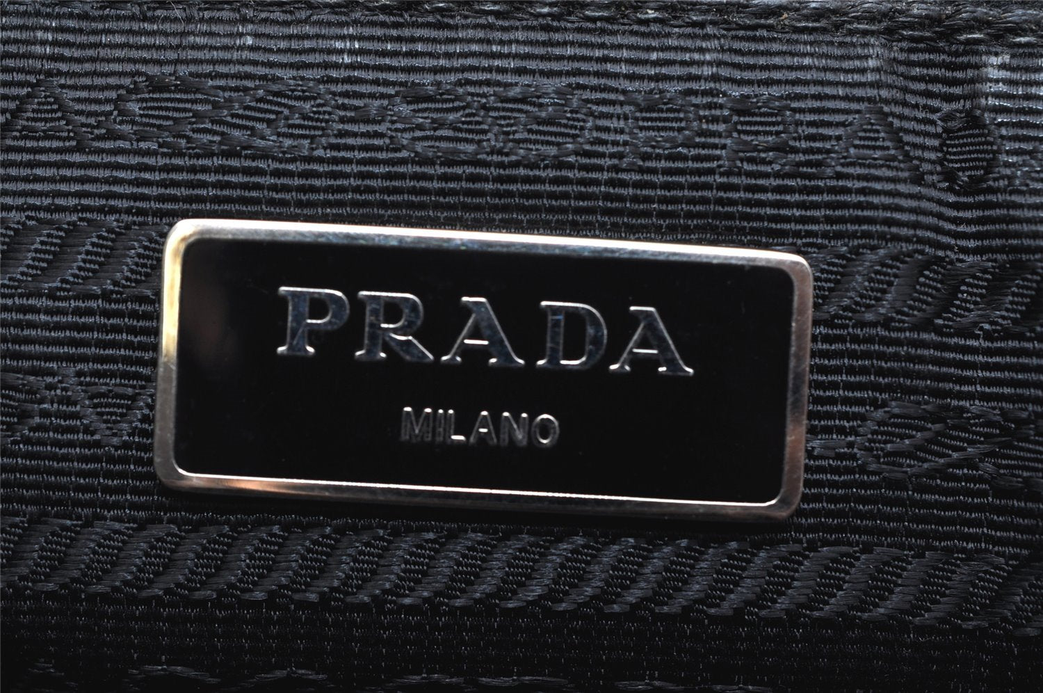 Authentic PRADA SaffianoTravel Leather Briefcase Business Bag VR0023 Black 4410K