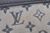 Authentic Louis Vuitton Monogram Mini Josephine GM Hand Bag Blue M92211 LV 4412I