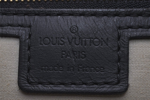 Authentic Louis Vuitton Monogram Mini Josephine GM Hand Bag Blue M92211 LV 4412I