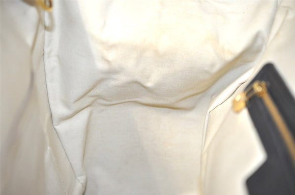 Authentic Louis Vuitton Monogram Mini Josephine GM Hand Bag Blue M92211 LV 4412I