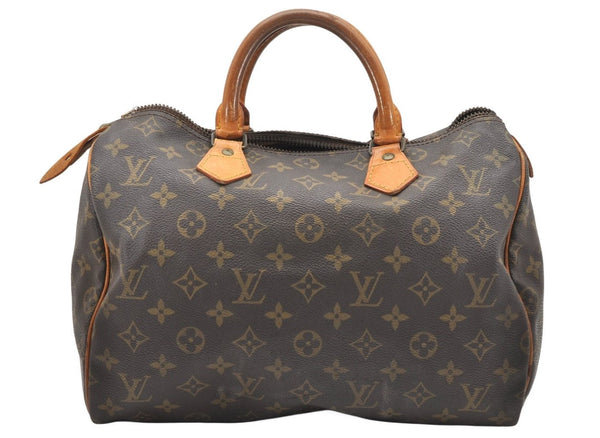 Authentic Louis Vuitton Monogram Speedy 30 Hand Boston Bag M41526 LV Junk 4412K