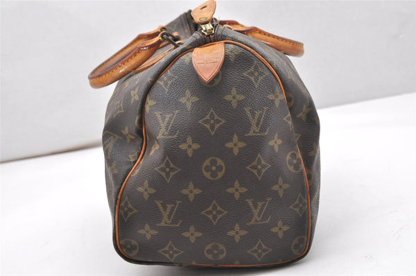 Authentic Louis Vuitton Monogram Speedy 30 Hand Boston Bag M41526 LV Junk 4412K