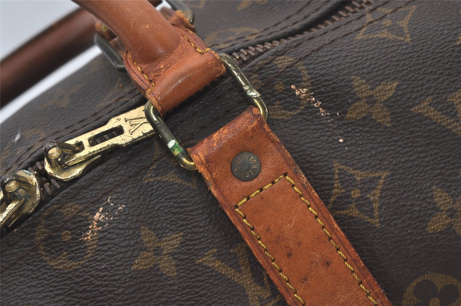 Authentic Louis Vuitton Monogram Keepall 45 Travel Boston Bag M41428 LV 4413I