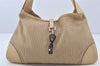 Authentic GUCCI Kandinsky Shoulder Hand Bag Punching Leather 28628 Beige 4413K