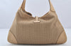 Authentic GUCCI Kandinsky Shoulder Hand Bag Punching Leather 28628 Beige 4413K