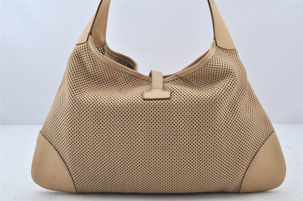 Authentic GUCCI Kandinsky Shoulder Hand Bag Punching Leather 28628 Beige 4413K
