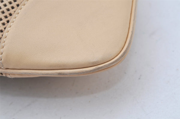 Authentic GUCCI Kandinsky Shoulder Hand Bag Punching Leather 28628 Beige 4413K