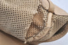 Authentic GUCCI Kandinsky Shoulder Hand Bag Punching Leather 28628 Beige 4413K