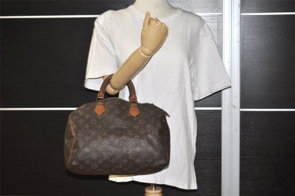 Authentic Louis Vuitton Monogram Speedy 30 Hand Boston Bag M41526 LV Junk 4414I