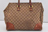 Authentic GUCCI Shoulder Tote Bag GG Canvas Leather 120897 Brown 4414J
