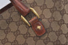 Authentic GUCCI Shoulder Tote Bag GG Canvas Leather 120897 Brown 4414J