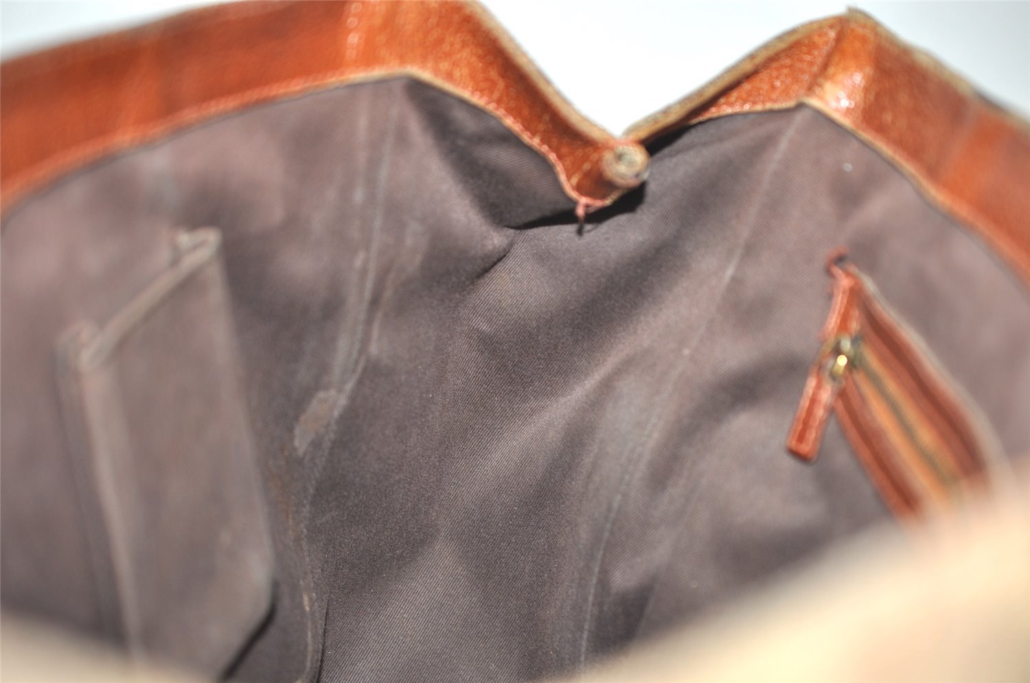 Authentic GUCCI Shoulder Tote Bag GG Canvas Leather 120897 Brown 4414J