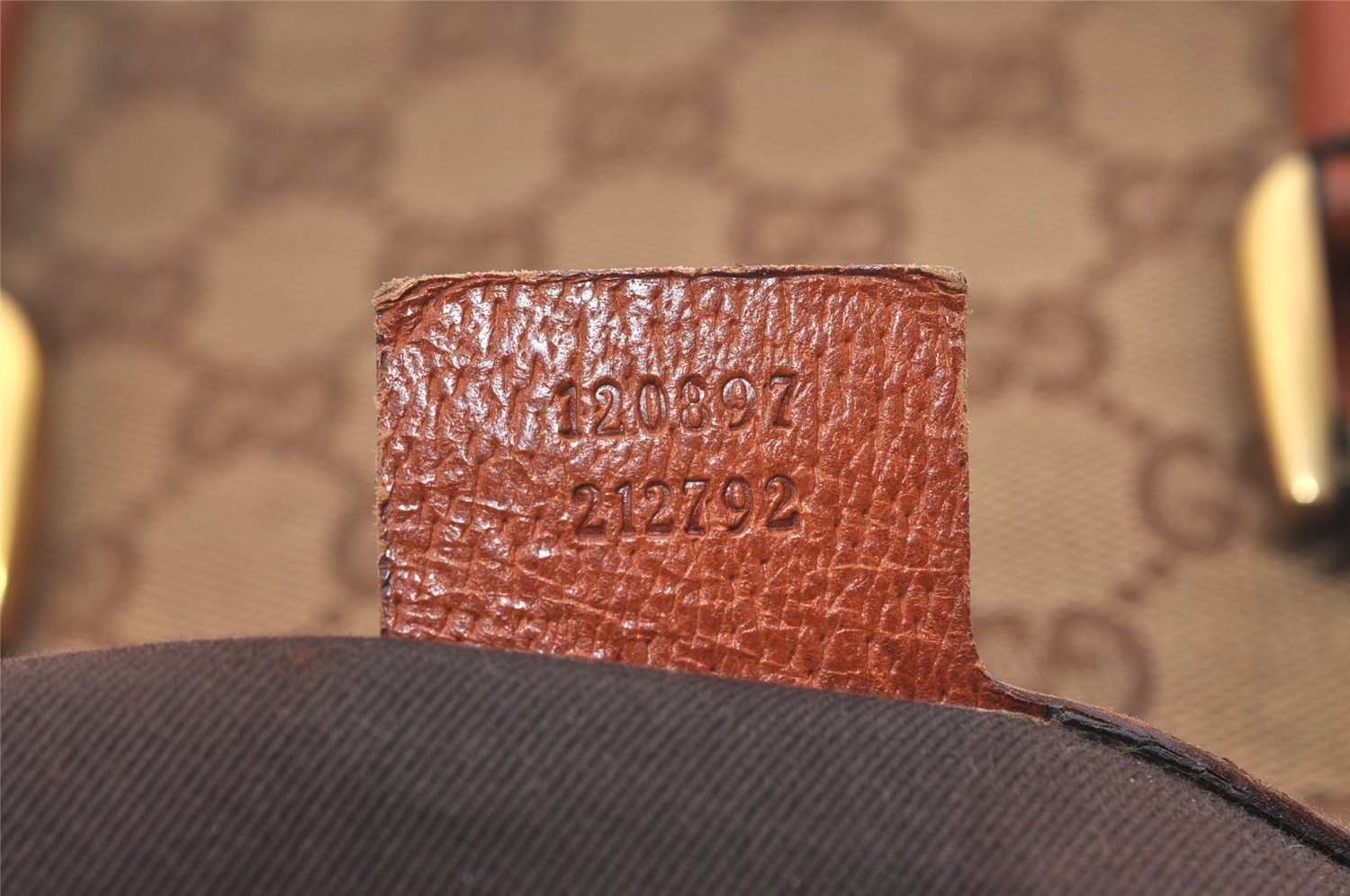 Authentic GUCCI Shoulder Tote Bag GG Canvas Leather 120897 Brown 4414J