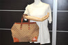 Authentic GUCCI Shoulder Tote Bag GG Canvas Leather 120897 Brown 4414J