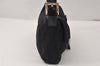 Authentic FENDI Mamma Baguette Shoulder Hand Bag Jersey Leather Black Junk 4414K