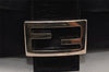 Authentic FENDI Mamma Baguette Shoulder Hand Bag Jersey Leather Black Junk 4414K