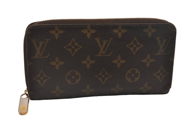 Authentic Louis Vuitton Monogram Zippy Long Wallet Purse M60017 LV 4415J