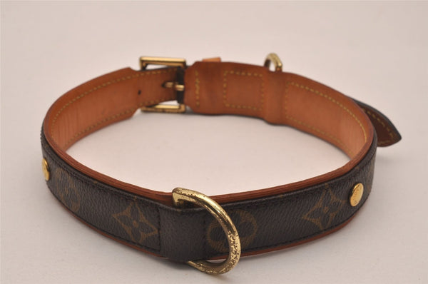 Authentic Louis Vuitton Monogram Collier Baxter GM Dog Collar M58070 LV 4416J