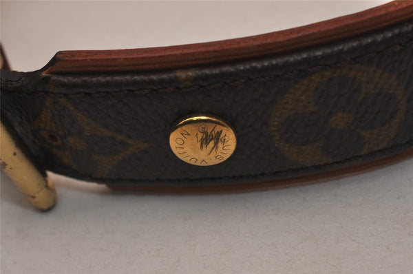 Authentic Louis Vuitton Monogram Collier Baxter GM Dog Collar M58070 LV 4416J