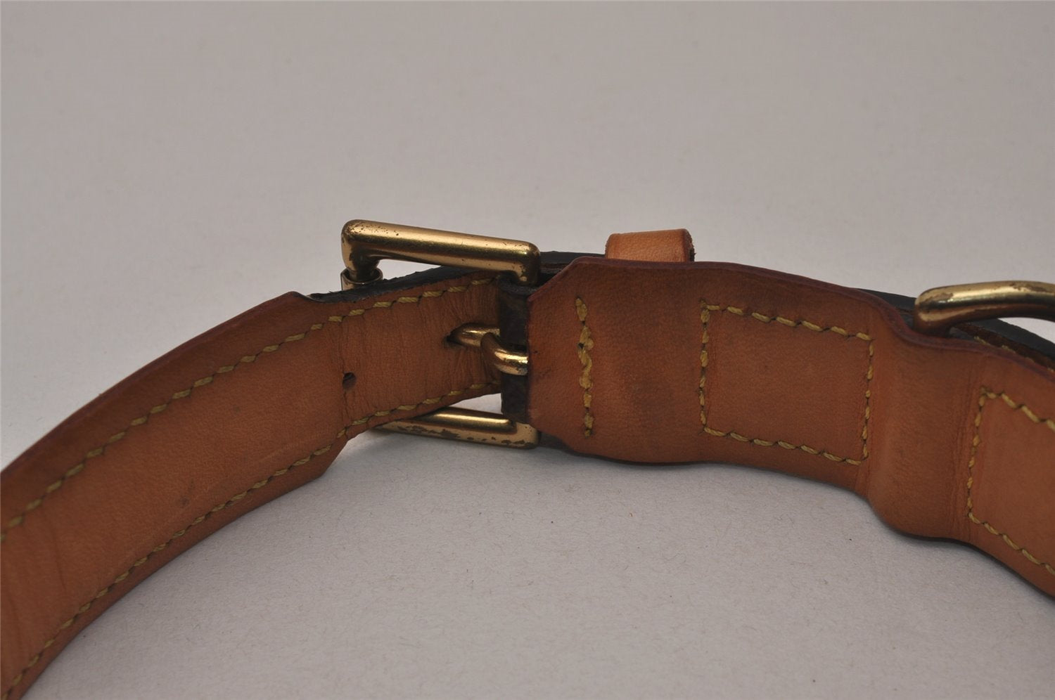 Authentic Louis Vuitton Monogram Collier Baxter GM Dog Collar M58070 LV 4416J