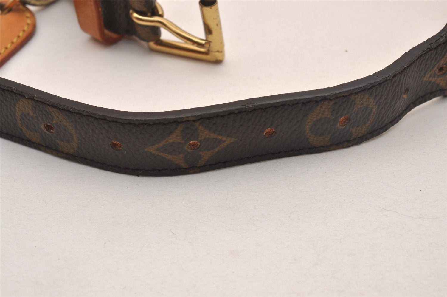 Authentic Louis Vuitton Monogram Collier Baxter GM Dog Collar M58070 LV 4416J