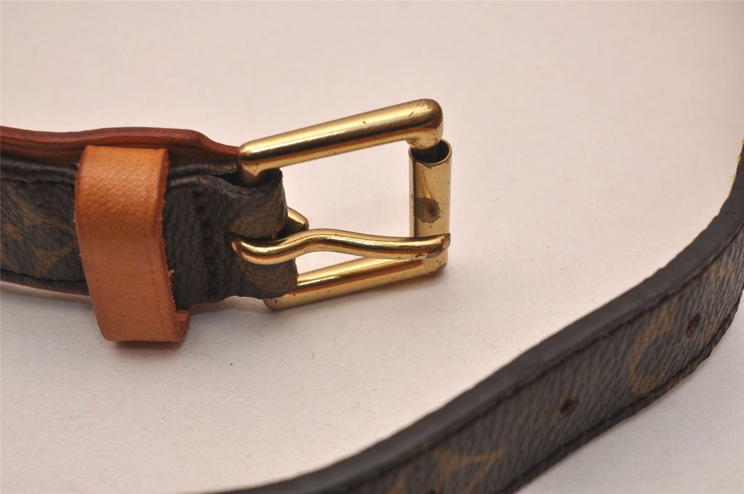 Authentic Louis Vuitton Monogram Collier Baxter GM Dog Collar M58070 LV 4416J