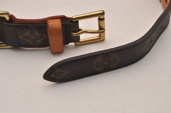 Authentic Louis Vuitton Monogram Collier Baxter GM Dog Collar M58070 LV 4416J