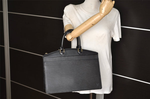Authentic Louis Vuitton Epi Riviera Hand Bag Black M48182 LV Junk 4416K