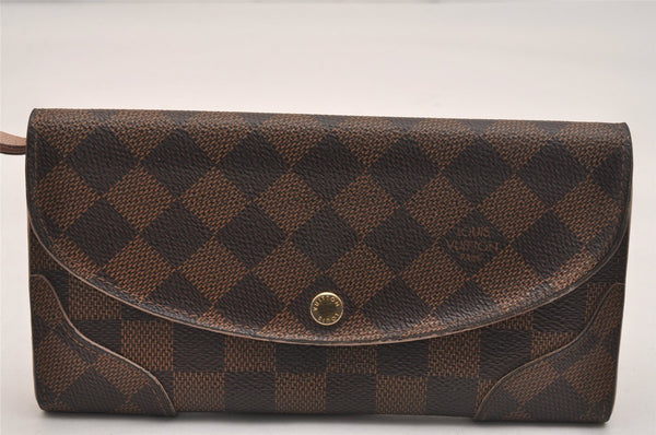 Authentic Louis Vuitton Damier Portefeuille Caissa Wallet Pink N61227 LV 4417J