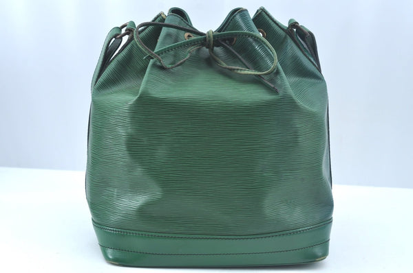 Authentic Louis Vuitton Epi Noe Shoulder Drawstring Bag Green M44004 LV 4418I