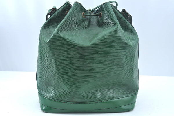 Authentic Louis Vuitton Epi Noe Shoulder Drawstring Bag Green M44004 LV 4418I