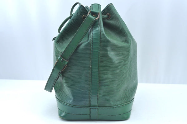 Authentic Louis Vuitton Epi Noe Shoulder Drawstring Bag Green M44004 LV 4418I