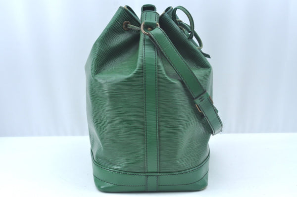 Authentic Louis Vuitton Epi Noe Shoulder Drawstring Bag Green M44004 LV 4418I