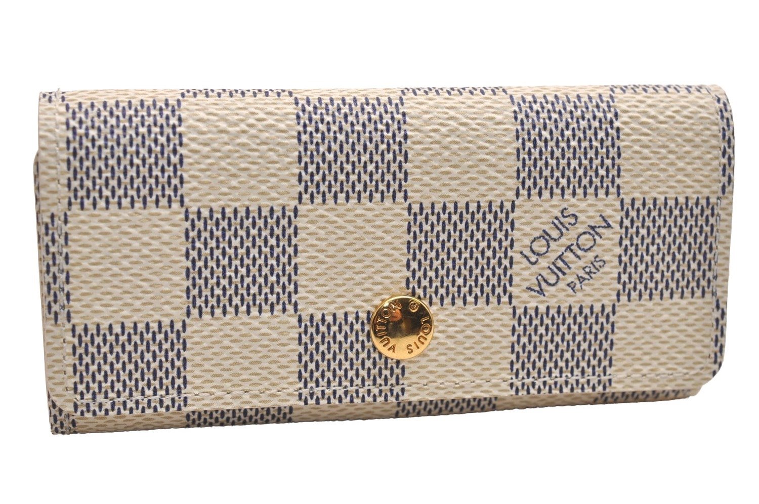 Authentic Louis Vuitton Damier Azur Multicles 4 Key Case Holder N60020 LV 4418J