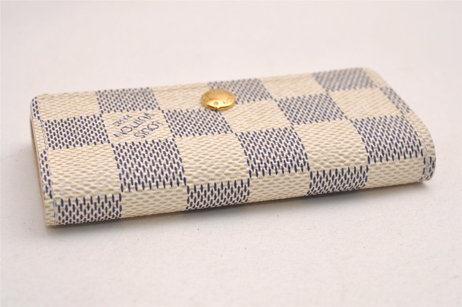 Authentic Louis Vuitton Damier Azur Multicles 4 Key Case Holder N60020 LV 4418J