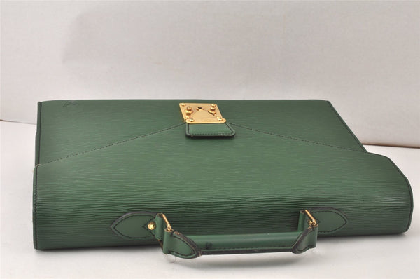 Authentic Louis Vuitton Epi Serviette Conseiller Briefcase Green M54424 LV 4418K