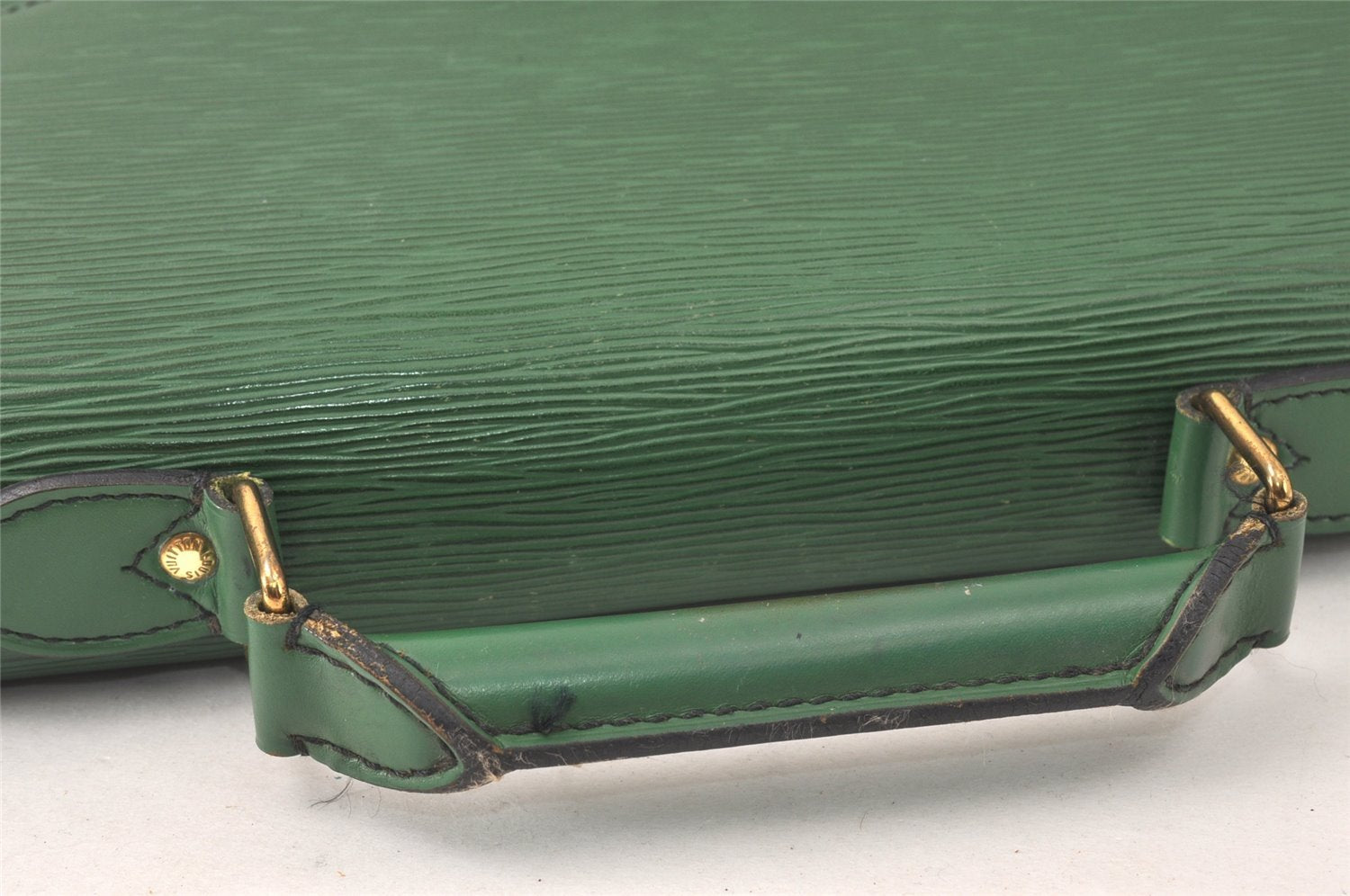 Authentic Louis Vuitton Epi Serviette Conseiller Briefcase Green M54424 LV 4418K