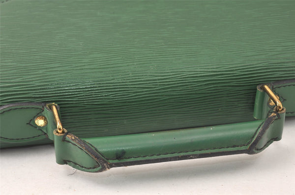 Authentic Louis Vuitton Epi Serviette Conseiller Briefcase Green M54424 LV 4418K