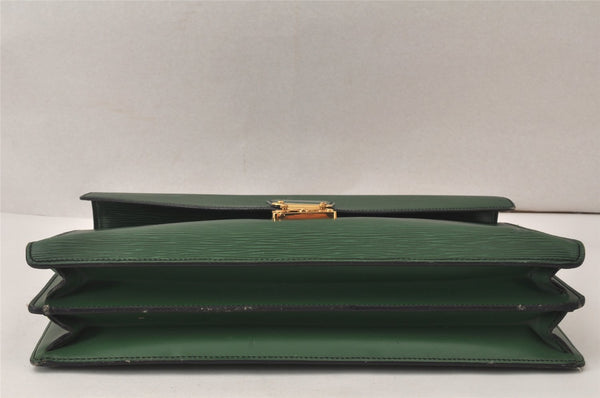 Authentic Louis Vuitton Epi Serviette Conseiller Briefcase Green M54424 LV 4418K