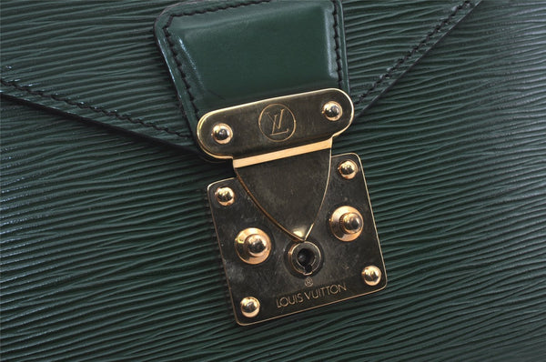 Authentic Louis Vuitton Epi Serviette Conseiller Briefcase Green M54424 LV 4418K