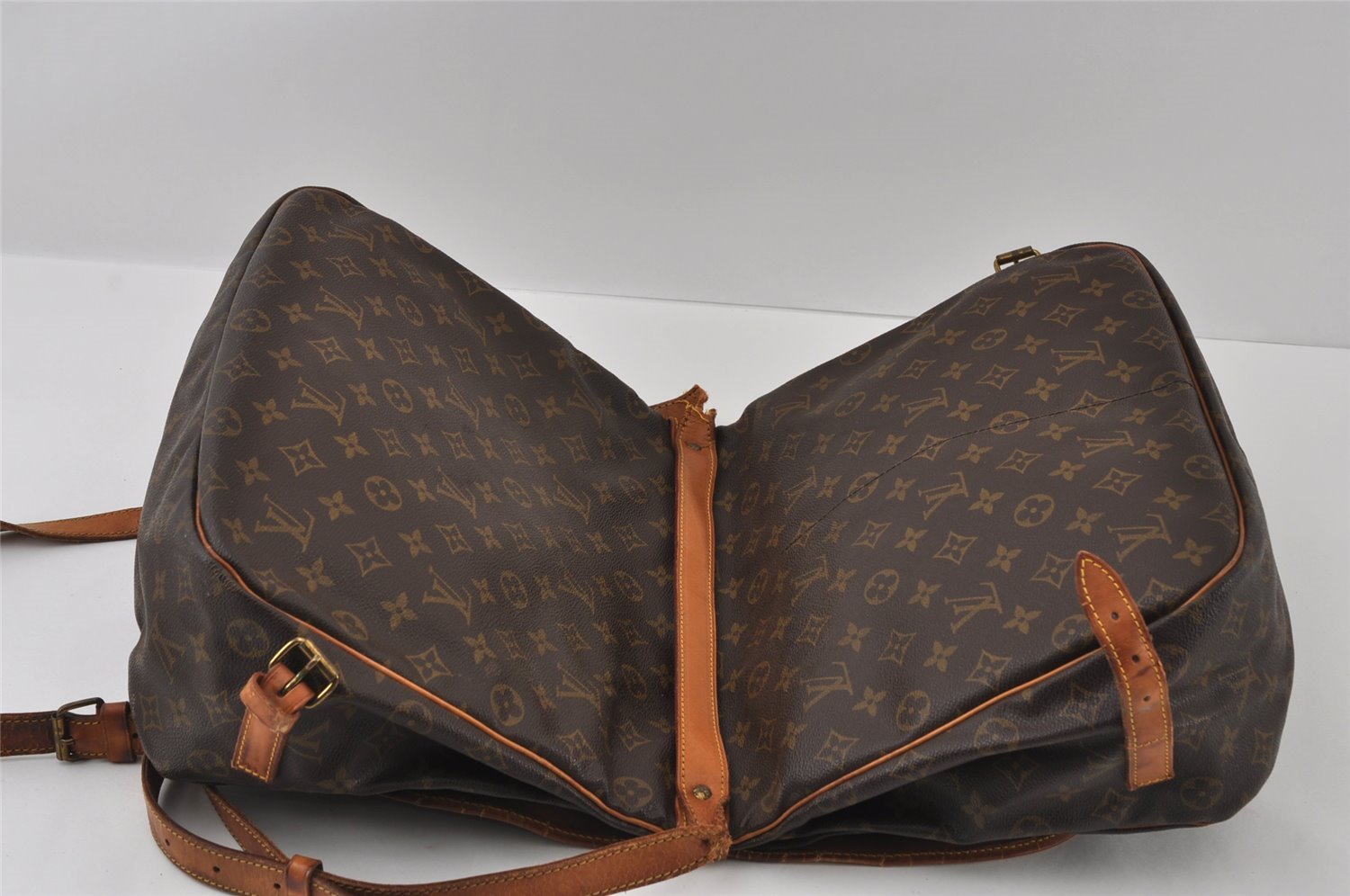 Authentic Louis Vuitton Monogram Saumur 35 Shoulder Cross Bag M42254 Junk 4419I
