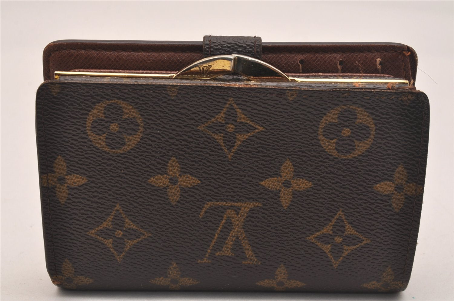 Auth Louis Vuitton Monogram Porte Monnaie Billets Viennois M61663 Wallet 4420J